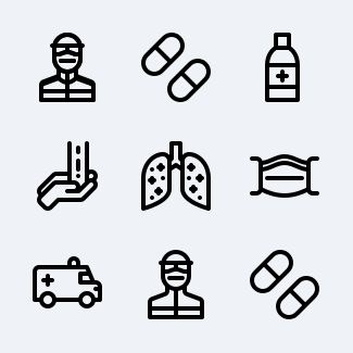 Coronavirus icons pack