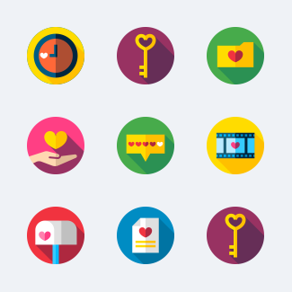 Dating app icons pack