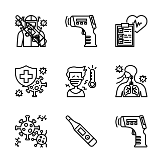 Coronavirus Disease icons pack