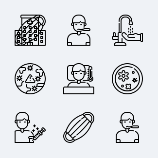 Virus Transmission icons pack