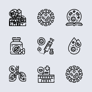 Virus Transmission icons pack