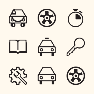 Locations - Outline icons pack