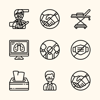 Coronavirus - Outline icons pack
