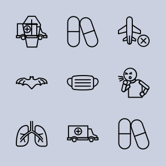 Corona Virus Disease 2019 (COVID-19) icons pack
