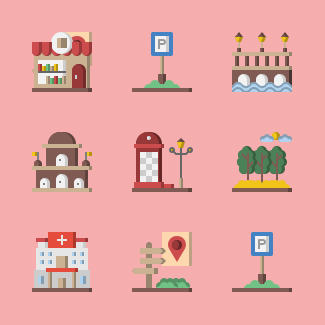 City Elements Flaticon icons pack