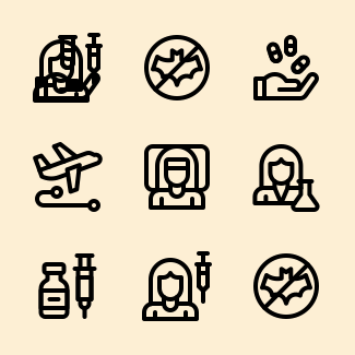 Coronavirus (line) icons pack