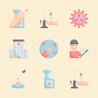 Virus Transmission icons pack