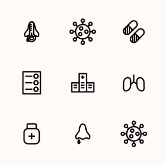 Corona and Medicine icons pack