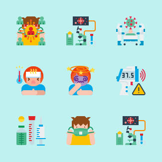 Coronavirus icons pack