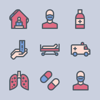 Coronavirus icons pack