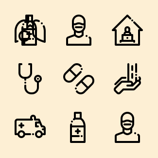 Coronavirus icons pack