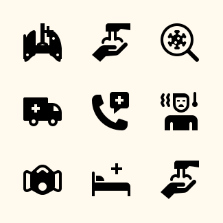 Coronavirus - Jumpicon (Glyph) icons pack