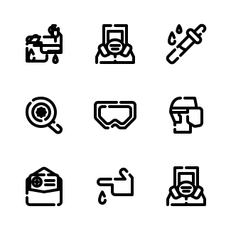 Covid test icons pack