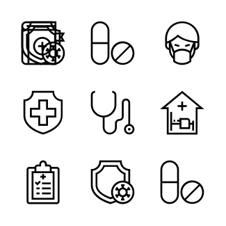 Coronavirus icons pack