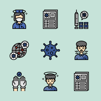 Covid 19 icons pack