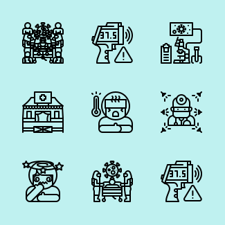 Coronavirus icons pack