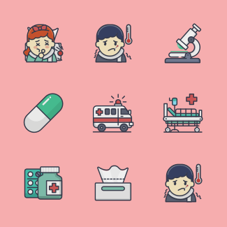 Virus-covid-19 ,Coronavirus Antivirus around world icons pack