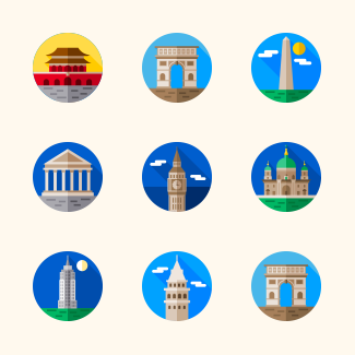 Landmarks icons pack