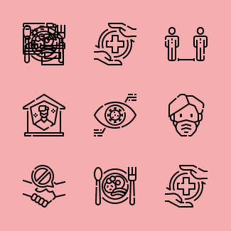 Coronavirus icons (Protect yourself) icons pack