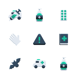 Covid 19 icons pack
