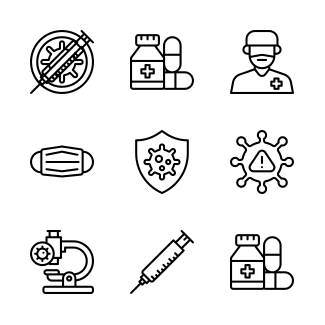 Corona Virus icons pack