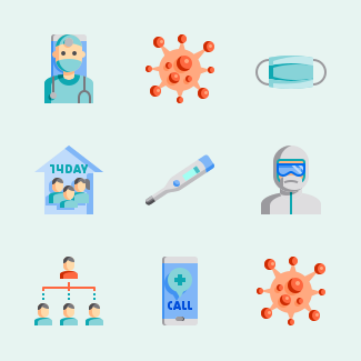 Covid-19 icons pack