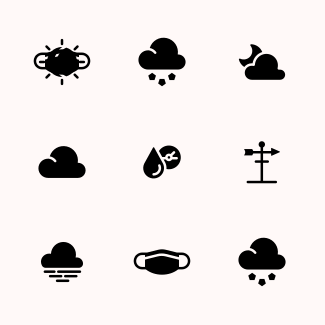 Weather Solid - Daily forecast icons pack