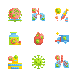 Virus Transmission icons pack
