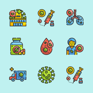 Virus Transmission icons pack