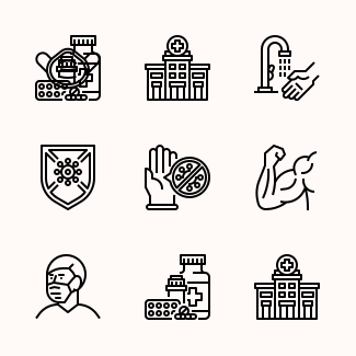 Covid-19 icons pack