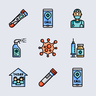 Covid-19 icons pack