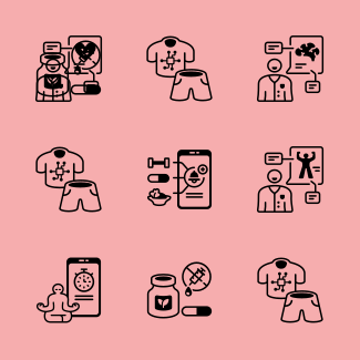 Wellness Tech Fill - Wellbeing performance icons pack
