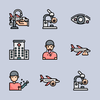 Virus Transmission icons pack