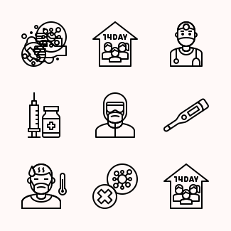 Covid-19 icons pack