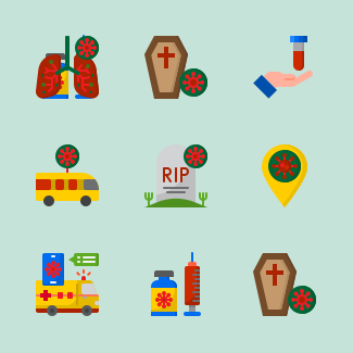Corona virus icons pack