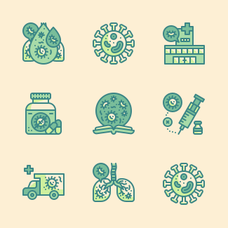 Virus Transmission icons pack