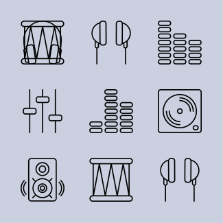 Music icons pack