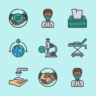 Coronavirus - Soft Fill icons pack
