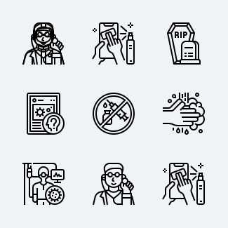 Covid-19 icons pack