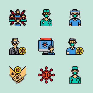 Coronavirus icons pack
