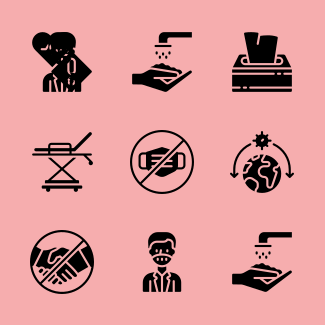 Coronavirus - Glyph icons pack