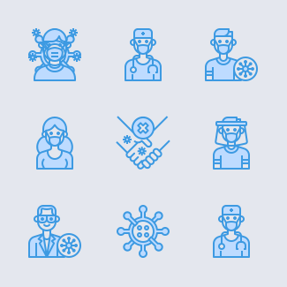 Coronavirus icons pack