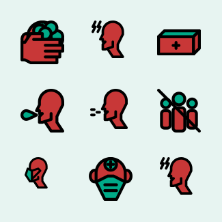 Corona Virus COVID-19 icons pack