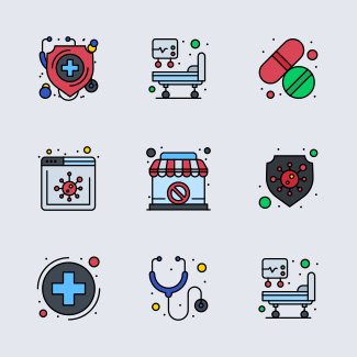 Corona Virus Covid-19 icons pack
