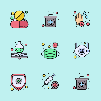 Virus Transmission icons pack