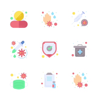 Virus Transmission icons pack