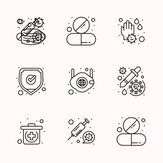 Virus Transmission icons pack