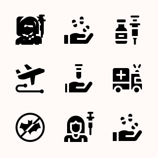 Coronavirus (solid) icons pack