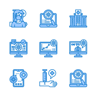Coronavirus icons pack
