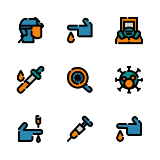 Covid test icons pack
